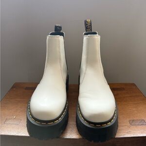 Dr. Martens White Ankle Boots